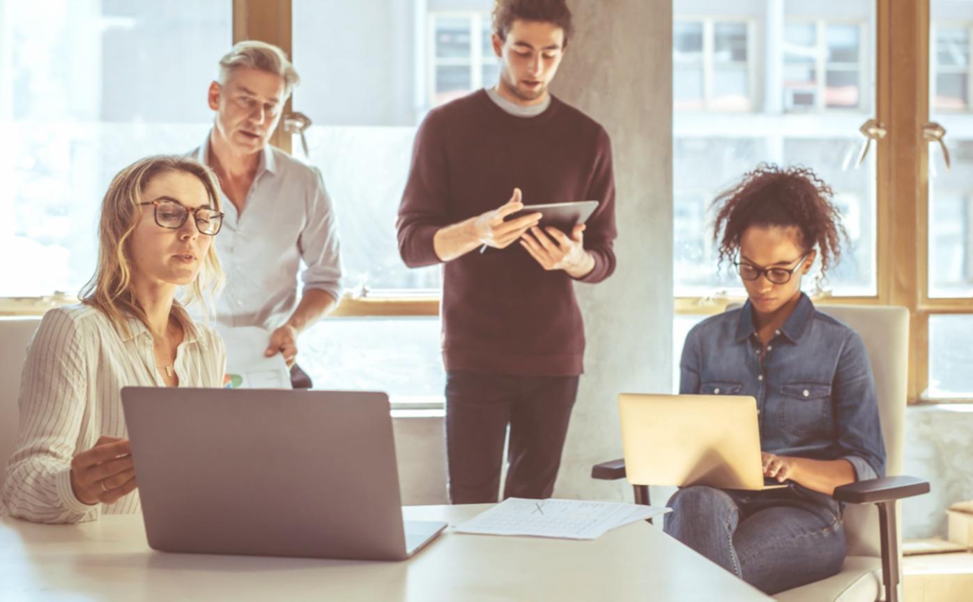 Gruppendiskussion über Animationstechniken